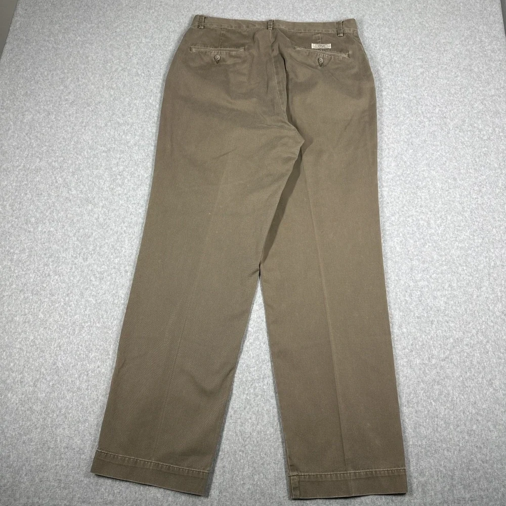Vtg Polo Ralph Lauren Classic Chino Cotton Twill Pants Men's 33x32(32x30) Brown